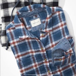 American Eagle AE Cozy Cabin Cropped Flannel